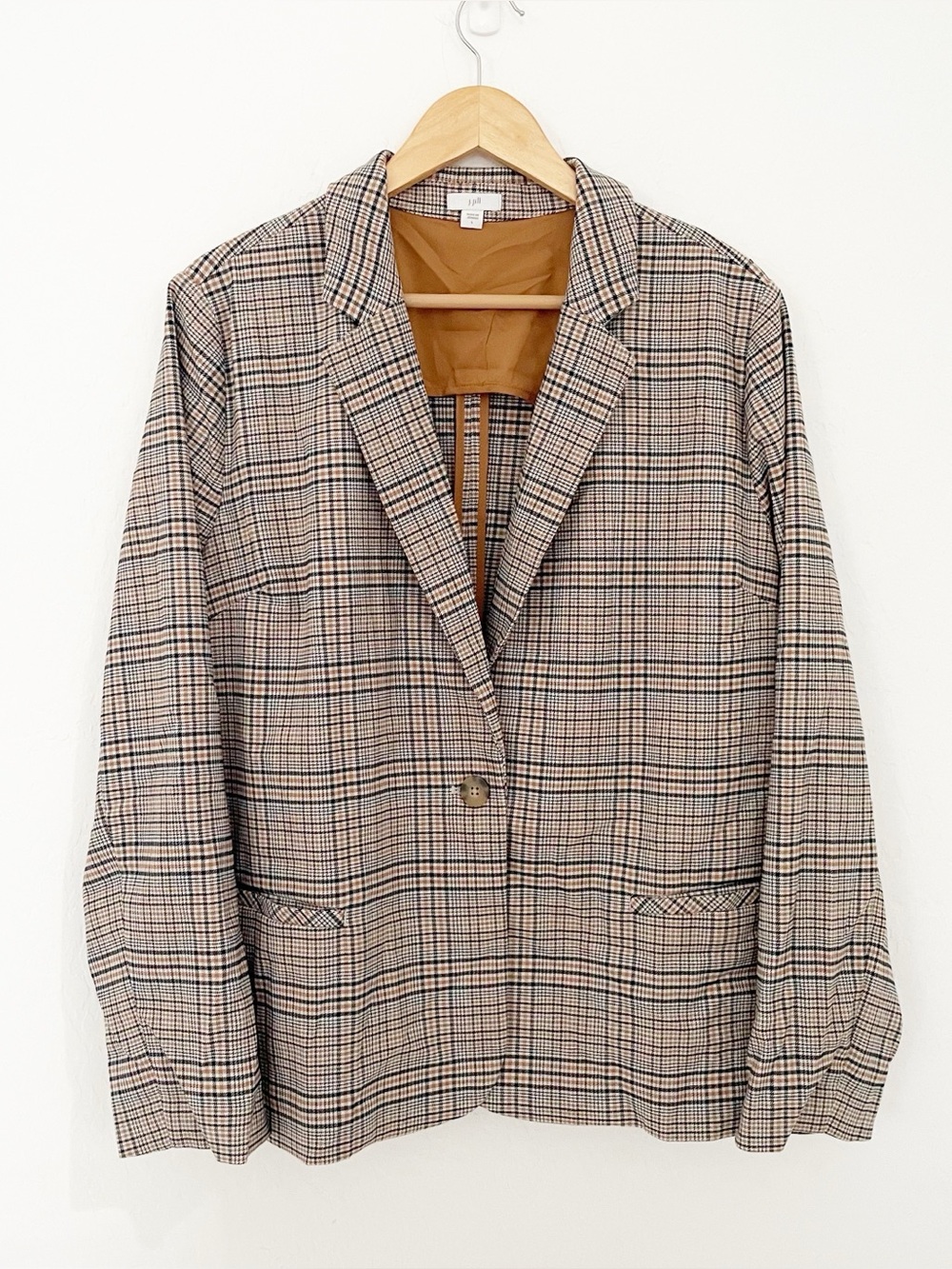 J. Jill Mendocino plaid oversized blazer size large